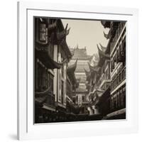 China 10MKm2 Collection - Traditional Architecture in Yuyuan Garden - Shanghai-Philippe Hugonnard-Framed Photographic Print