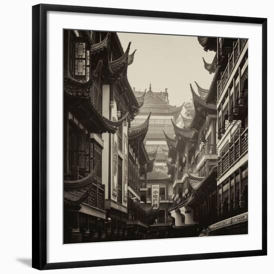 China 10MKm2 Collection - Traditional Architecture in Yuyuan Garden - Shanghai-Philippe Hugonnard-Framed Photographic Print