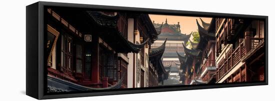 China 10MKm2 Collection - Traditional Architecture in Yuyuan Garden - Shanghai-Philippe Hugonnard-Framed Stretched Canvas