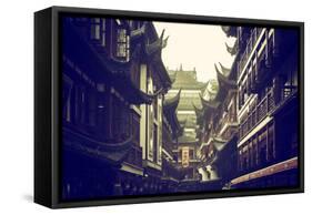 China 10MKm2 Collection - Traditional Architecture in Yuyuan Garden - Shanghai-Philippe Hugonnard-Framed Stretched Canvas