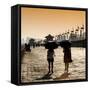 China 10MKm2 Collection - Walk on the City Walls at sunset - Xi'an City-Philippe Hugonnard-Framed Stretched Canvas