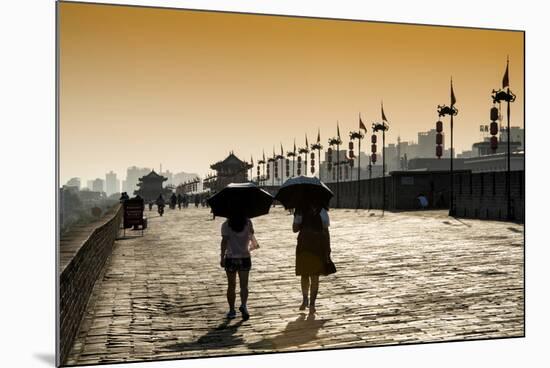 China 10MKm2 Collection - Walk on the City Walls at sunset - Xi'an City-Philippe Hugonnard-Mounted Photographic Print