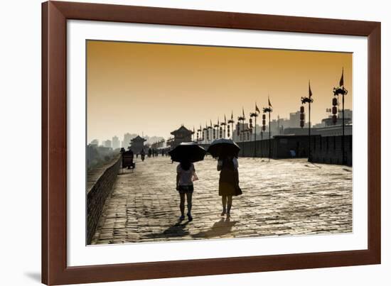 China 10MKm2 Collection - Walk on the City Walls at sunset - Xi'an City-Philippe Hugonnard-Framed Photographic Print