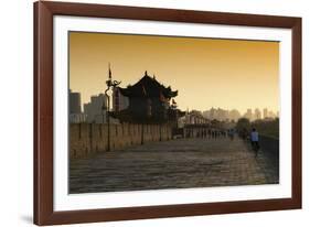 China 10MKm2 Collection - Walk on the City Walls at sunset - Xi'an City-Philippe Hugonnard-Framed Photographic Print