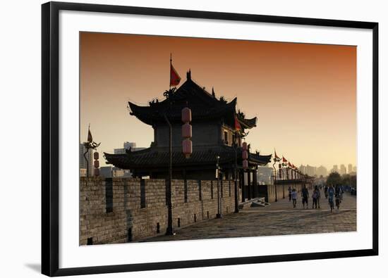 China 10MKm2 Collection - Walk on the City Walls at sunset - Xi'an City-Philippe Hugonnard-Framed Photographic Print