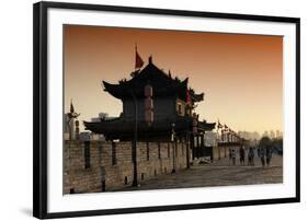 China 10MKm2 Collection - Walk on the City Walls at sunset - Xi'an City-Philippe Hugonnard-Framed Photographic Print