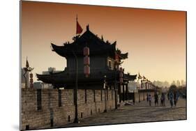 China 10MKm2 Collection - Walk on the City Walls at sunset - Xi'an City-Philippe Hugonnard-Mounted Photographic Print