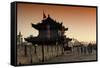 China 10MKm2 Collection - Walk on the City Walls at sunset - Xi'an City-Philippe Hugonnard-Framed Stretched Canvas