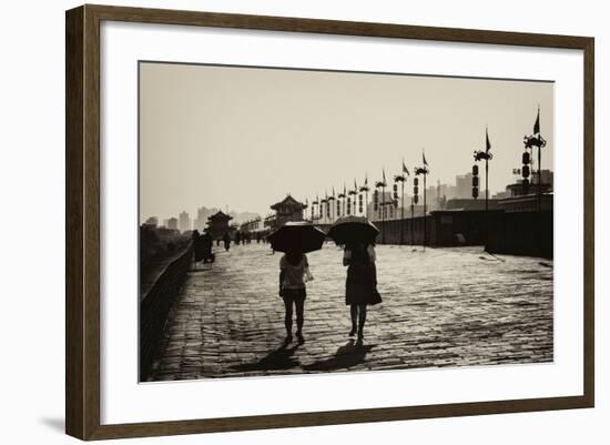 China 10MKm2 Collection - Walk on the City Walls at sunset - Xi'an City-Philippe Hugonnard-Framed Photographic Print