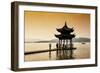 China 10MKm2 Collection - Water Pavilion at sunset-Philippe Hugonnard-Framed Photographic Print