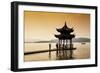 China 10MKm2 Collection - Water Pavilion at sunset-Philippe Hugonnard-Framed Photographic Print