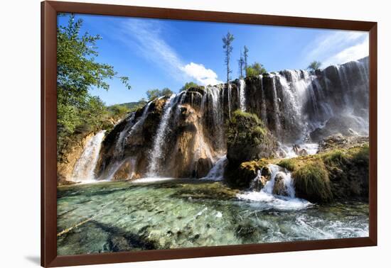 China 10MKm2 Collection - Waterfalls in the Jiuzhaigou National Park-Philippe Hugonnard-Framed Photographic Print