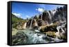 China 10MKm2 Collection - Waterfalls in the Jiuzhaigou National Park-Philippe Hugonnard-Framed Stretched Canvas