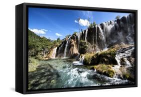 China 10MKm2 Collection - Waterfalls in the Jiuzhaigou National Park-Philippe Hugonnard-Framed Stretched Canvas