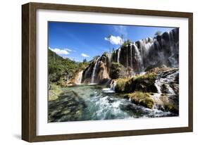 China 10MKm2 Collection - Waterfalls in the Jiuzhaigou National Park-Philippe Hugonnard-Framed Photographic Print