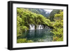 China 10MKm2 Collection - Waterfalls in the Jiuzhaigou National Park-Philippe Hugonnard-Framed Photographic Print