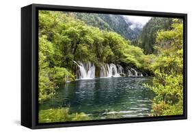 China 10MKm2 Collection - Waterfalls in the Jiuzhaigou National Park-Philippe Hugonnard-Framed Stretched Canvas