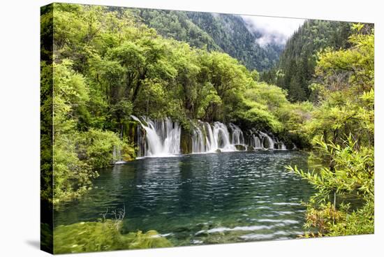 China 10MKm2 Collection - Waterfalls in the Jiuzhaigou National Park-Philippe Hugonnard-Stretched Canvas