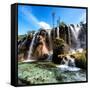 China 10MKm2 Collection - Waterfalls in the Jiuzhaigou National Park-Philippe Hugonnard-Framed Stretched Canvas