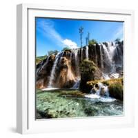 China 10MKm2 Collection - Waterfalls in the Jiuzhaigou National Park-Philippe Hugonnard-Framed Photographic Print