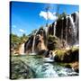 China 10MKm2 Collection - Waterfalls in the Jiuzhaigou National Park-Philippe Hugonnard-Stretched Canvas