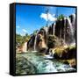 China 10MKm2 Collection - Waterfalls in the Jiuzhaigou National Park-Philippe Hugonnard-Framed Stretched Canvas