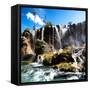 China 10MKm2 Collection - Waterfalls in the Jiuzhaigou National Park-Philippe Hugonnard-Framed Stretched Canvas