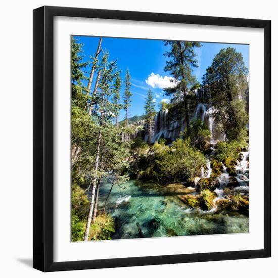 China 10MKm2 Collection - Waterfalls in the Jiuzhaigou National Park-Philippe Hugonnard-Framed Photographic Print