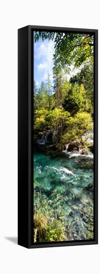 China 10MKm2 Collection - Waterfalls in the Jiuzhaigou National Park-Philippe Hugonnard-Framed Stretched Canvas