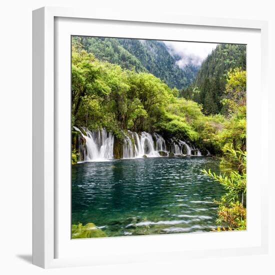 China 10MKm2 Collection - Waterfalls in the Jiuzhaigou National Park-Philippe Hugonnard-Framed Photographic Print