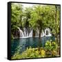 China 10MKm2 Collection - Waterfalls in the Jiuzhaigou National Park-Philippe Hugonnard-Framed Stretched Canvas