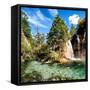 China 10MKm2 Collection - Waterfalls in the Jiuzhaigou National Park-Philippe Hugonnard-Framed Stretched Canvas