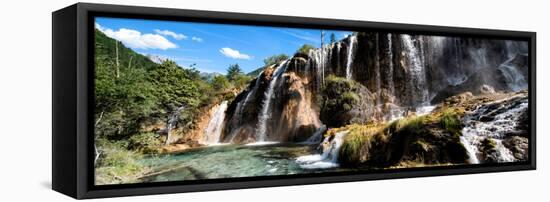 China 10MKm2 Collection - Waterfalls in the Jiuzhaigou National Park-Philippe Hugonnard-Framed Stretched Canvas