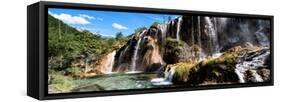 China 10MKm2 Collection - Waterfalls in the Jiuzhaigou National Park-Philippe Hugonnard-Framed Stretched Canvas