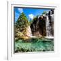 China 10MKm2 Collection - Waterfalls in the Jiuzhaigou National Park-Philippe Hugonnard-Framed Photographic Print