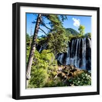 China 10MKm2 Collection - Waterfalls in the Jiuzhaigou National Park-Philippe Hugonnard-Framed Photographic Print