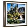 China 10MKm2 Collection - Waterfalls in the Jiuzhaigou National Park-Philippe Hugonnard-Framed Photographic Print