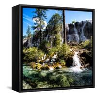 China 10MKm2 Collection - Waterfalls in the Jiuzhaigou National Park-Philippe Hugonnard-Framed Stretched Canvas