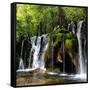 China 10MKm2 Collection - Waterfalls in the Jiuzhaigou National Park-Philippe Hugonnard-Framed Stretched Canvas