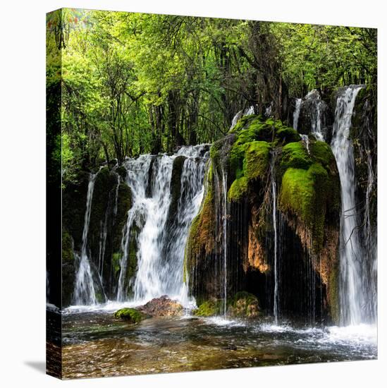 China 10MKm2 Collection - Waterfalls in the Jiuzhaigou National Park-Philippe Hugonnard-Stretched Canvas