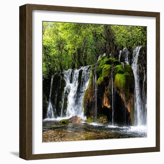 China 10MKm2 Collection - Waterfalls in the Jiuzhaigou National Park-Philippe Hugonnard-Framed Photographic Print