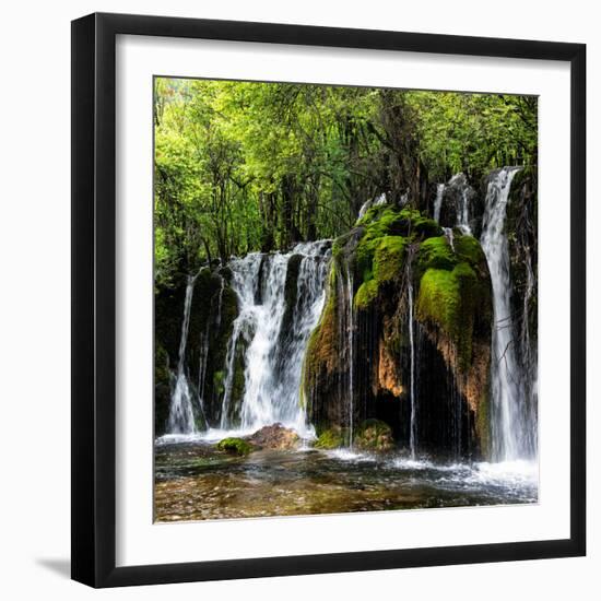 China 10MKm2 Collection - Waterfalls in the Jiuzhaigou National Park-Philippe Hugonnard-Framed Photographic Print