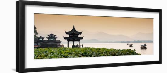 China 10MKm2 Collection - West Lake at sunset-Philippe Hugonnard-Framed Photographic Print