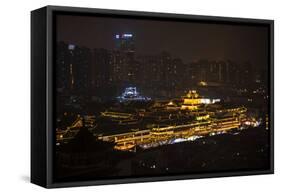 China 10MKm2 Collection - Yuyuan Gardens at night - Shanghai-Philippe Hugonnard-Framed Stretched Canvas