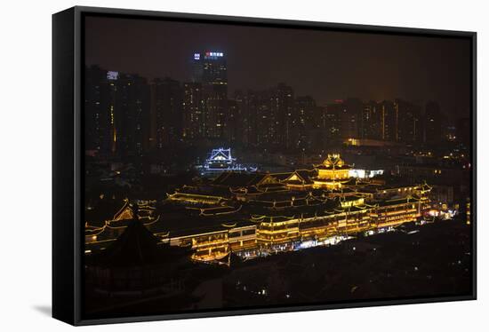 China 10MKm2 Collection - Yuyuan Gardens at night - Shanghai-Philippe Hugonnard-Framed Stretched Canvas