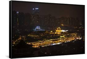 China 10MKm2 Collection - Yuyuan Gardens at night - Shanghai-Philippe Hugonnard-Framed Stretched Canvas