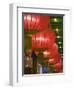 China, Beijing, Dongcheng District, Red Lanterns of Quanjude Duck Restaurant Off Wangfujing Dajie-Walter Bibikow-Framed Photographic Print