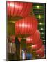 China, Beijing, Dongcheng District, Red Lanterns of Quanjude Duck Restaurant Off Wangfujing Dajie-Walter Bibikow-Mounted Photographic Print