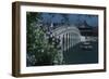 China, Beijing, Fengtai, Tourists on Marco Polo Bridge over Kunming Hu Lake-null-Framed Giclee Print