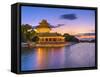 China, Beijing, Forbidden City, Palace Moat-Alan Copson-Framed Stretched Canvas